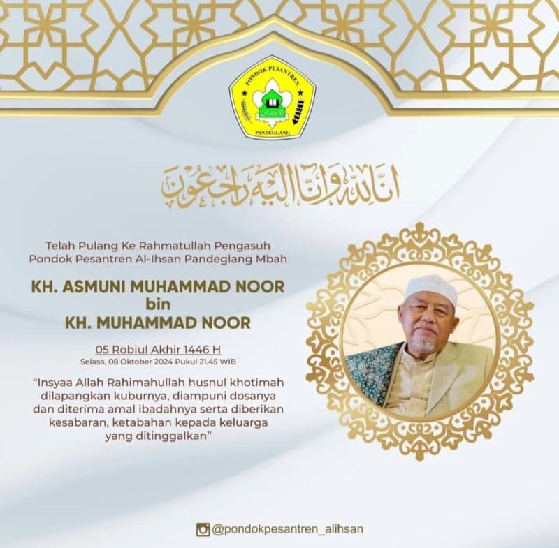KH.Asmuni M Noor Wafat Saat Sambutan Acara Maulid Nabi Muhammad