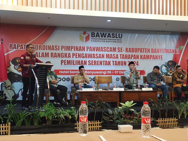 Antisipasi Pelanggaran, Bawaslu Gelar Rapim Panwascam Se-Banyuwangi