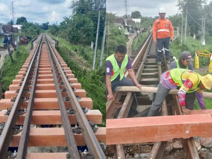 KAI Daop 9 Jember Gunakan Bantalan Rel Sintetis Ala Teknologi Jepang
