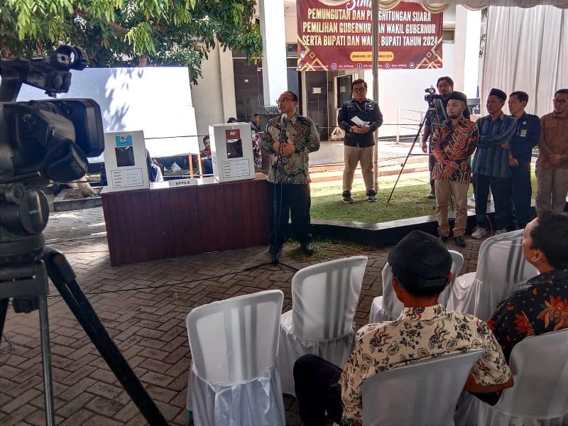 KPU Jombang Gelar Simulasi Pemungutan Suara, Eka:Ingat Mitigasi Resiko