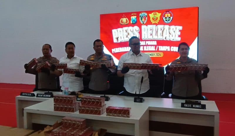 Pengiriman Rokok Ilegal Rugikan Negara Rp 2,1 Miliar Digagalkan