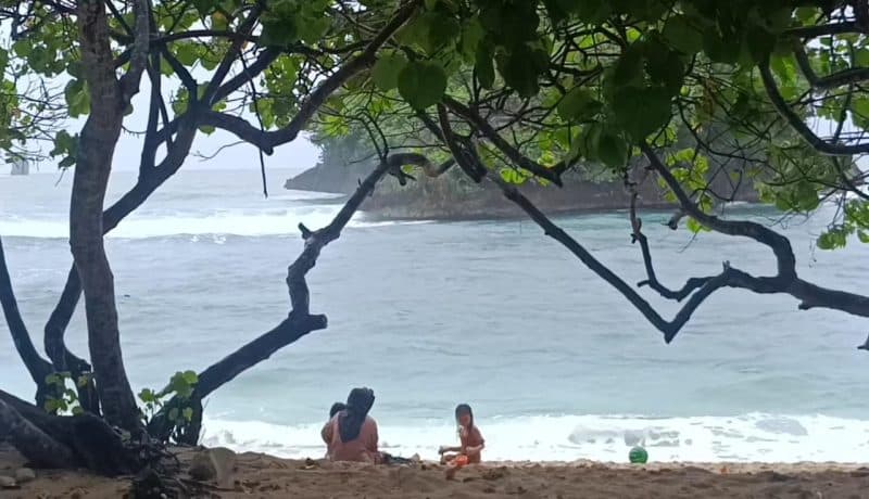 Liburan Akhir Tahun di Pantai Teluk Asmara Raja Ampatnya Jawa Timur