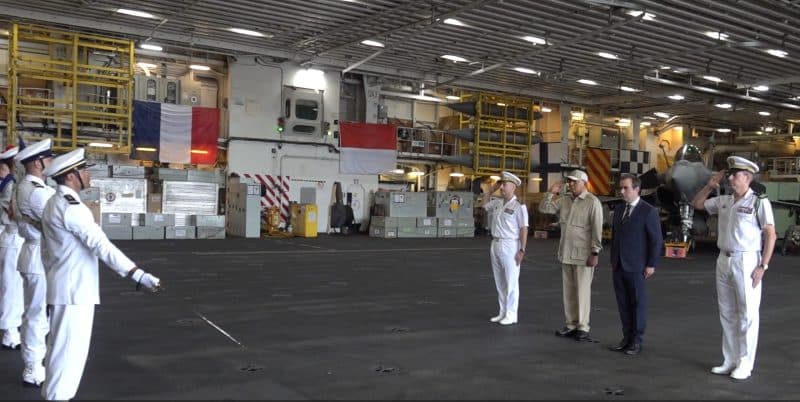 Menhan Sjafrie Kunjungi Kapal Induk Prancis Charles De Gaulle