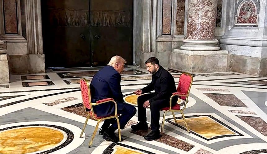 Trump Bertemu Zelenskiy 15 menit Saat Pemakaman Paus, Ini yang Dibahas