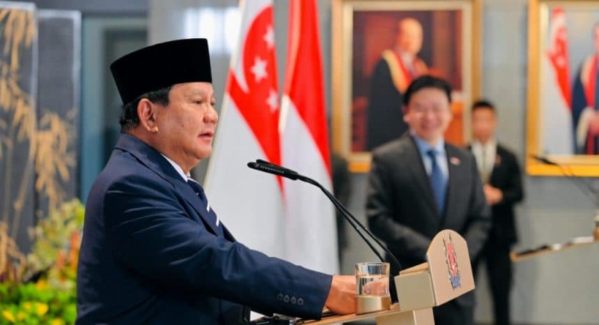 Prabowo dan PM Wong Serukan Solusi Damai atas Eskalasi Konflik global