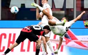 Milan Takluk dari Cremonese Berkat Tendangan Salto Federico Bonazzoli