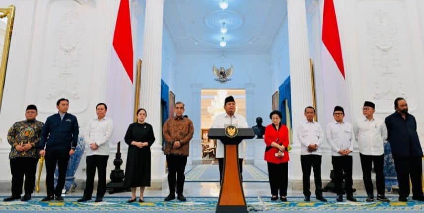 Ini Hasil Pertemuan Prabowo & Ketum Parpol di Istana Hari Ini
