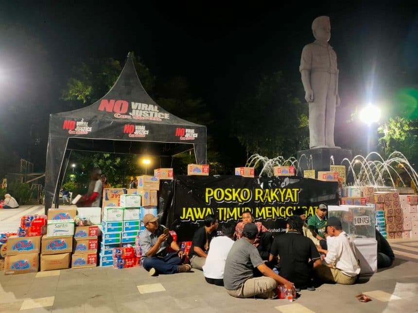 Pasca Digeruduk, Posko Rakyat Jawa Timur Menggugat Kembali Terpasang