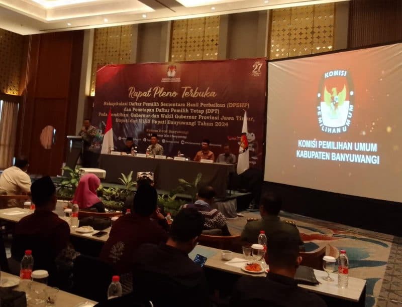 Sah! Jumlah DPT Pilkada 2024 Banyuwangi Berkurang 1.155 Pemilih