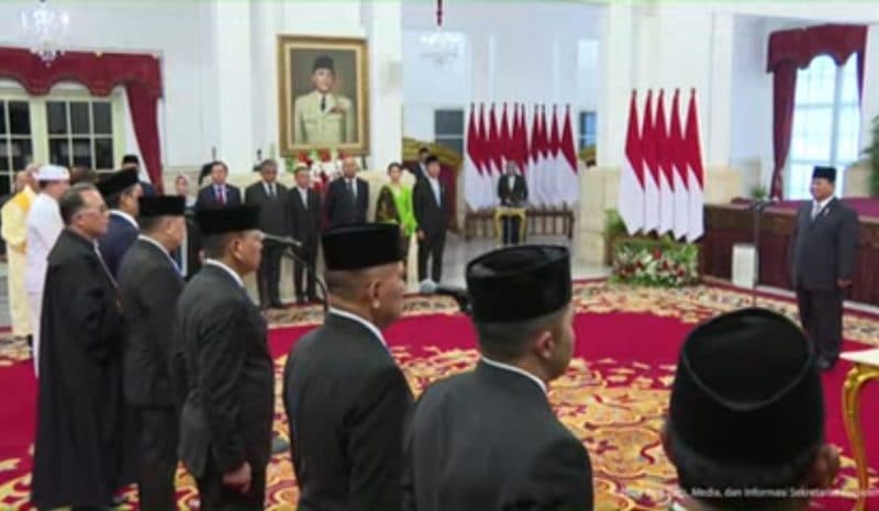 Presiden Prabowo Lantik Wakil Menteri Kabinet Merah Putih 2024-2029
