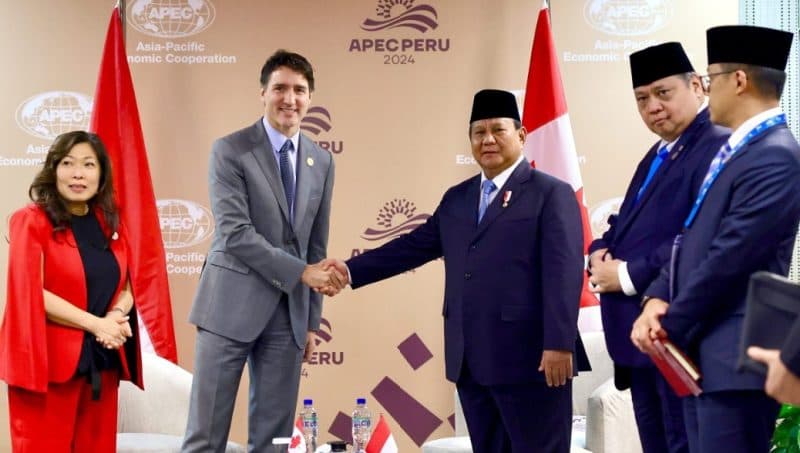 Presiden Prabowo Bahas Perekonomian dengan PM Kanada Justin Trudeau