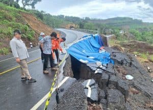 BPBD Jatim Tinjau Jalan Ambles di Jalur Lintas Selatan Malang