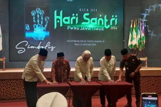 acara Kick Off Hari Santri 2024 yang digelar PWNU Jatim, di Auditorium Unusa Tower (Kampus B), Surabaya, Rabu (16/10/2024). (Foto: PWNU Jatim)