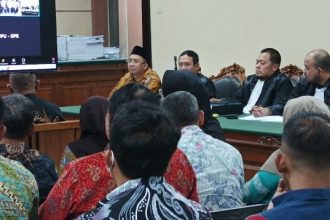 Sidang eks Bupati Sidoarjo Gus Muhdlor di Pengadilan Tipikor Surabaya