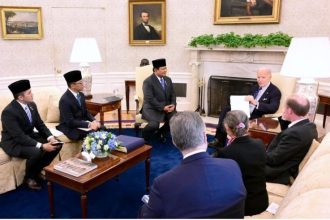 Presiden Prabowo Subianto melakukan pertemuan bilateral dengan Presiden Amerika Serikat (AS) Joe Biden, di Gedung Putih, Washington DC, pada Selasa (12/11/2024). (Foto: BPMI Setpres/Muchlis Jr)