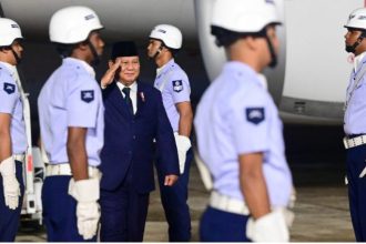 Presiden Republik Indonesia, Prabowo Subianto serta rombongan tiba di Pangkalan Angkatan Udara Galeão, Rio de Janeiro, Brasil, pada Sabtu (16/11/2024), sekitar pukul 23.25 waktu setempat. (Foto: BPMI Setpres/Muchlis Jr)