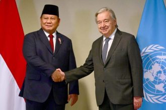 Presiden Prabowo Subianto melakukan pertemuan bilateral dengan Sekretaris Jenderal PBB, António Guterres, pada di Rio de Janeiro, Brasil, (Minggu, 17/11/2024). ( Foto: BPMI Setpres/Muchlis Jr)