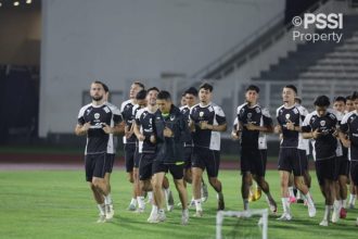 Tim asuhan Coach Shin Tae-yong menjalani latihan jelang lawan Jepang. (Foto : dok. PSSI)
