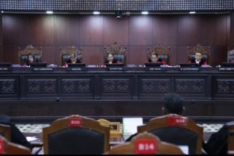 Suasana sidang di Mahkamah Konstitusi. (foto : humas mkri)