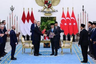 Penandatangan MoU antara Indonesia dengan Turkiye di Istana Kepresidenan, Bogor, Provinsi Jawa Barat. ( Foto: BPMI Setpres/Muchlis Jr)