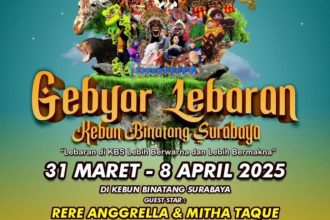 Mengisi liburan dengan ikut gebyar lebaran Tahun 2025 di Kebun Binatang Surabaya. (foto : kbs)