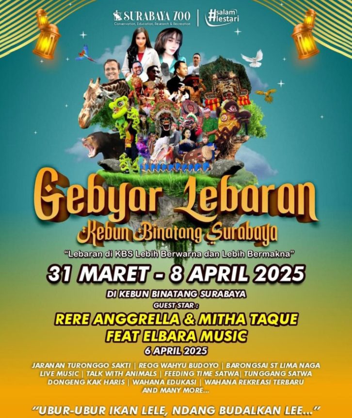Mengisi liburan dengan ikut gebyar lebaran Tahun 2025 di Kebun Binatang Surabaya. (foto : kbs)