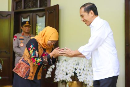 Gubernur Jawa Timur Khofifah Indar Parawansa silaturahmi ke Presiden ke 7 Republik Indonesia, Joko Widodo atau Jokowi. (Foto : adpim jatim)