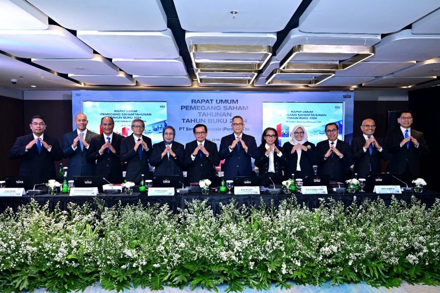 Jajaran Direksi dan Komisaris SIG pada RUPST 2025 di Jakarta. (Foto : sig)