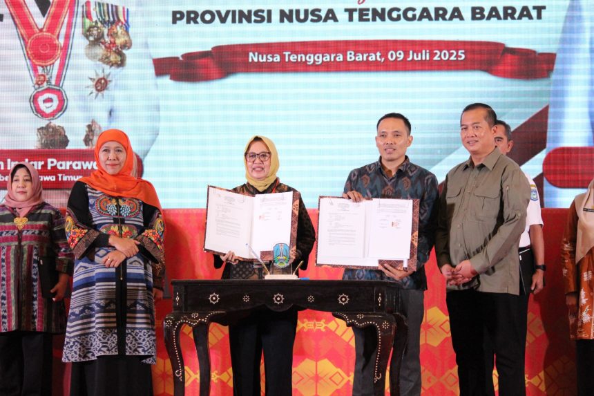 Misi Dagang Jatim-NTB membuahkan hasil 6 MoU kerjasama antara perusahaan dari Jawa Timur dan Nusa Tenggara Barat. (Foto : Wira Jatim)