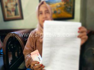 Donasi uang melalui transfer tercatat pada buku rekening bank. (foto:jero)